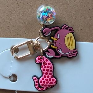 Pink Animal and Crab Charm & Zipper Pull